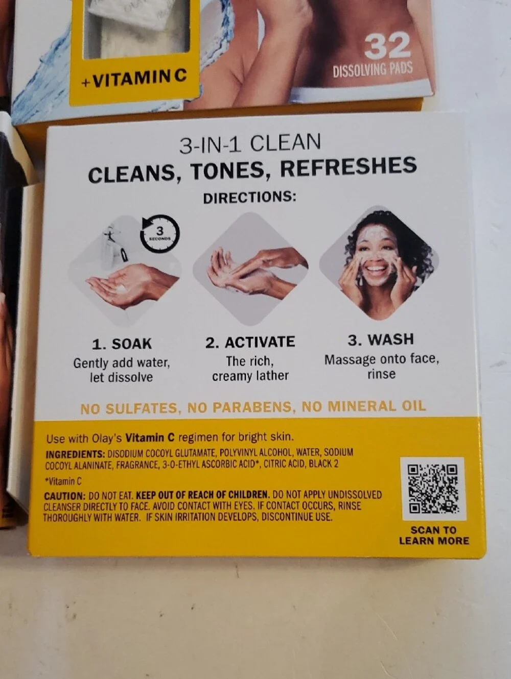 OLAY Cleansing Melts Daily Facial Cleanser  A lot of 6 boxes 32 dissolving pads